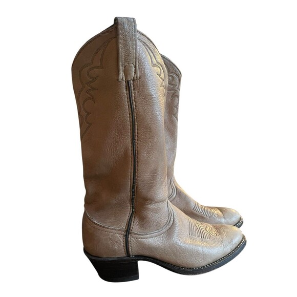 Dan Post Blonde Light Brown Men\'s Cowboy Boots 8 M Vtg Country Western Made USA main image 9